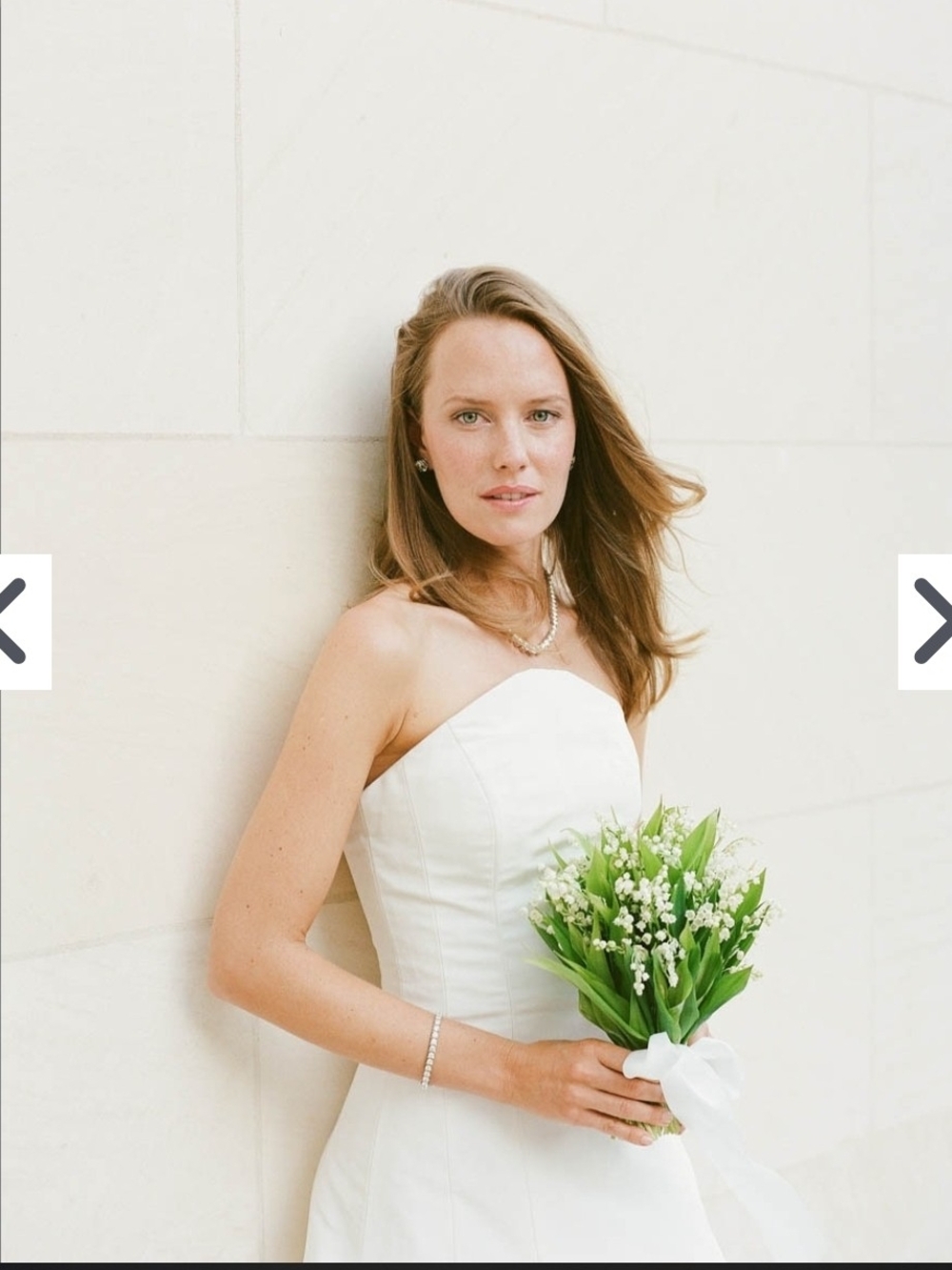 Vintage Oscar de la Renta Strapless White Bridal Gown Size 8